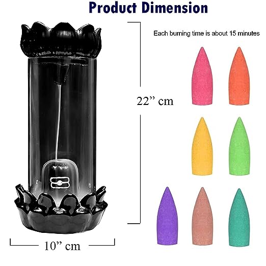 Ceramic Shivling Design, Smoke Backflow Incense Burner