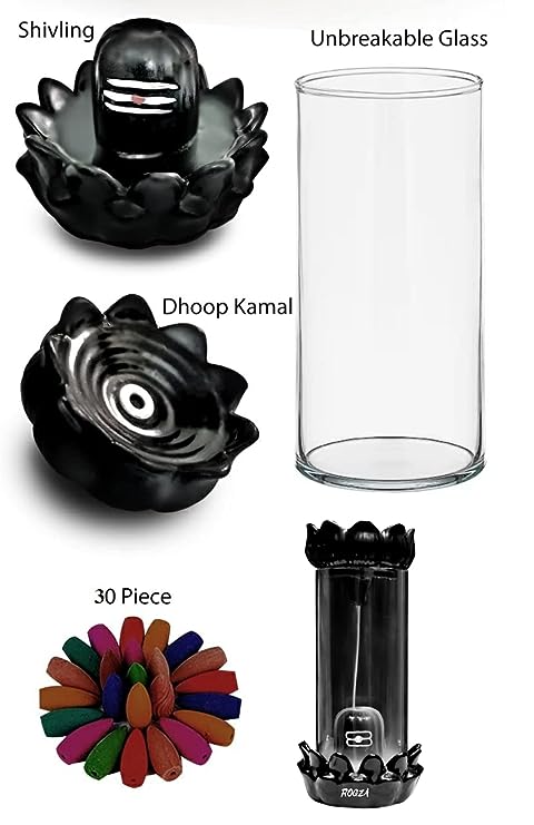 Ceramic Shivling Design, Smoke Backflow Incense Burner