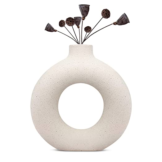 Decor Showpiece Donut Vase (2 Piece)