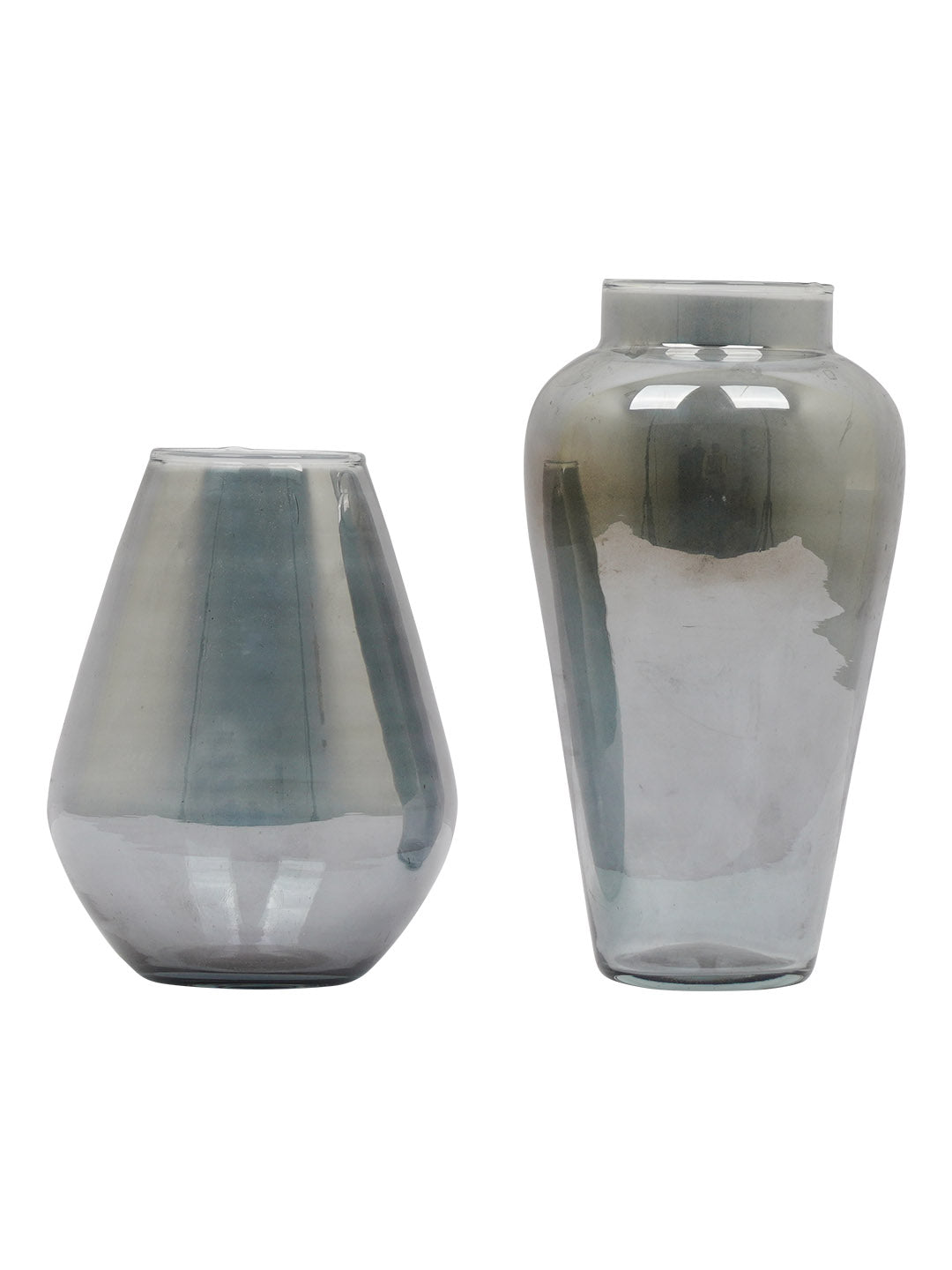 Amber Black Flower Glass Vase Set Perfect for Wedding & Home Decorative