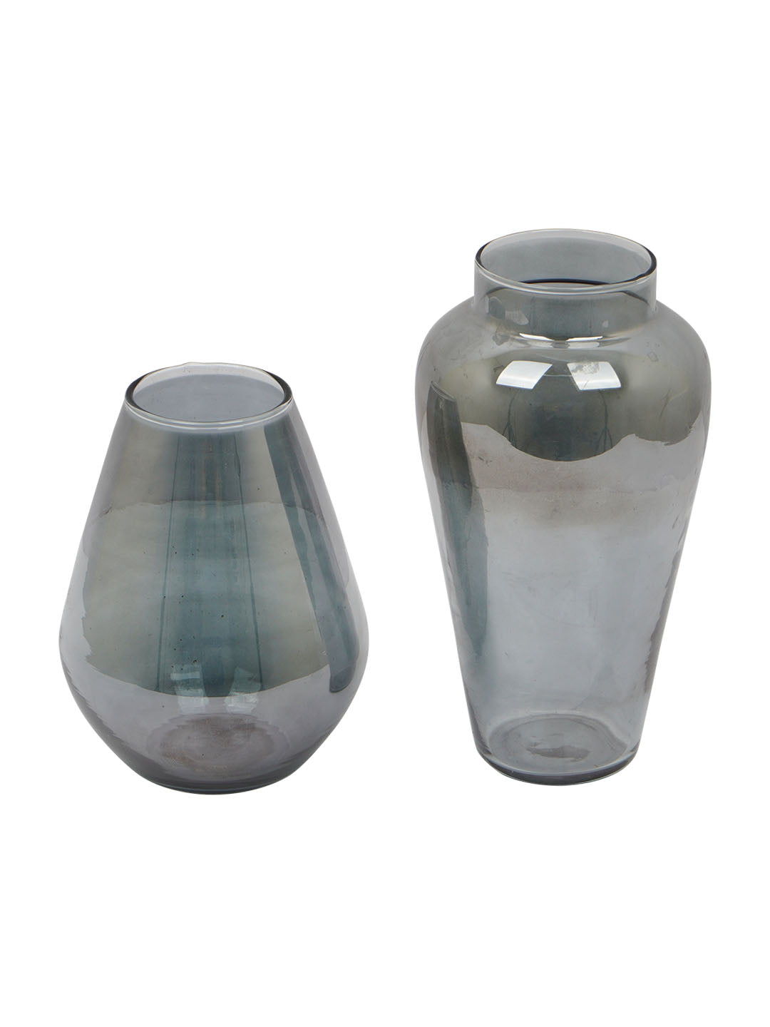 Amber Black Flower Glass Vase Set Perfect for Wedding & Home Decorative