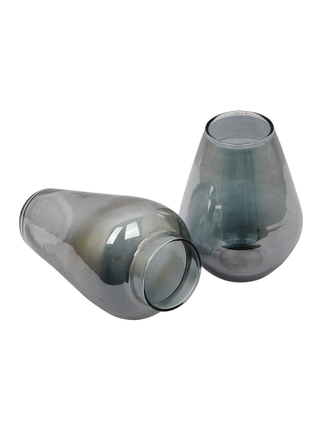 Amber Black Flower Glass Vase Set Perfect for Wedding & Home Decorative
