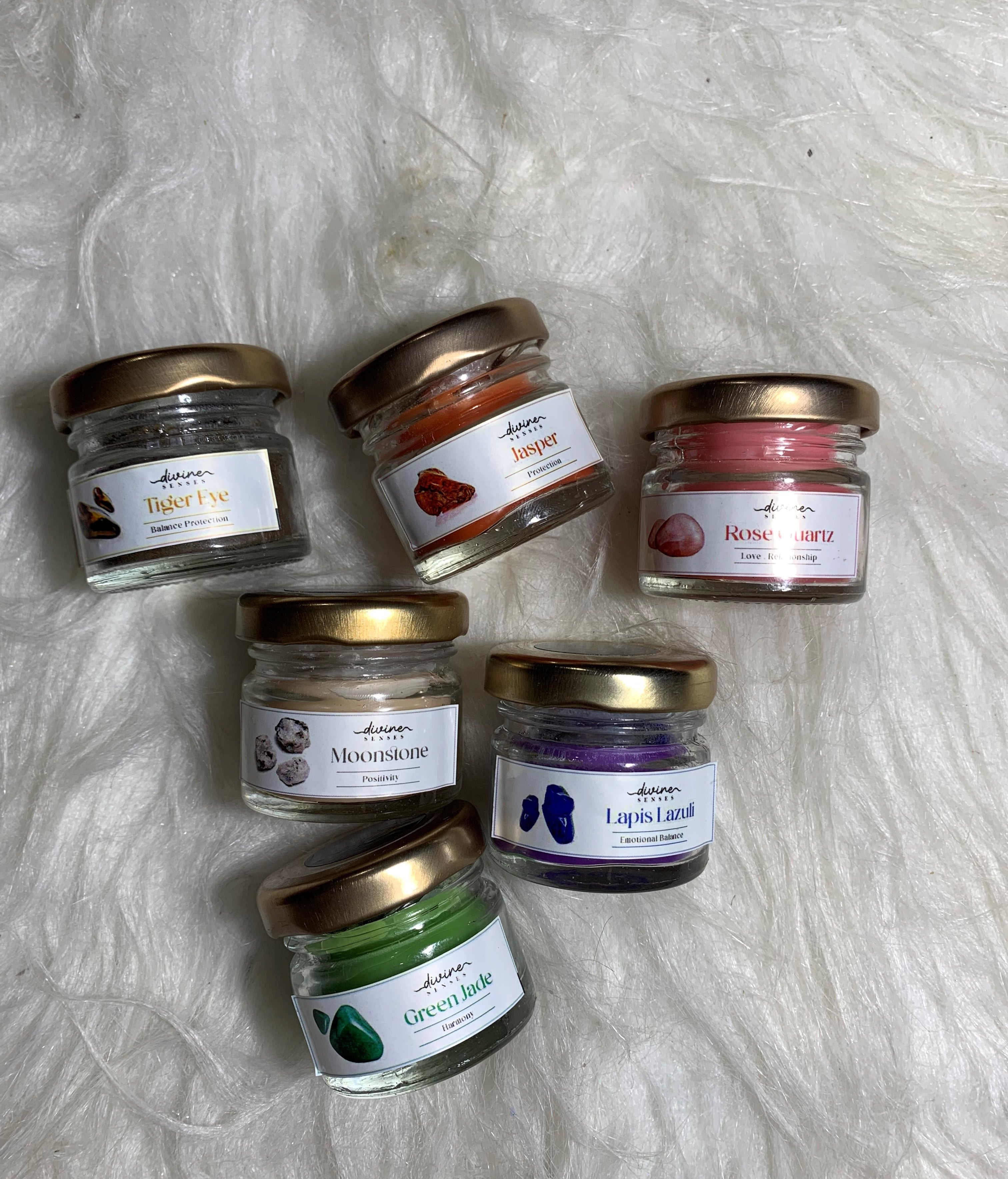 Set of 6 Mini Jars with Fragrance