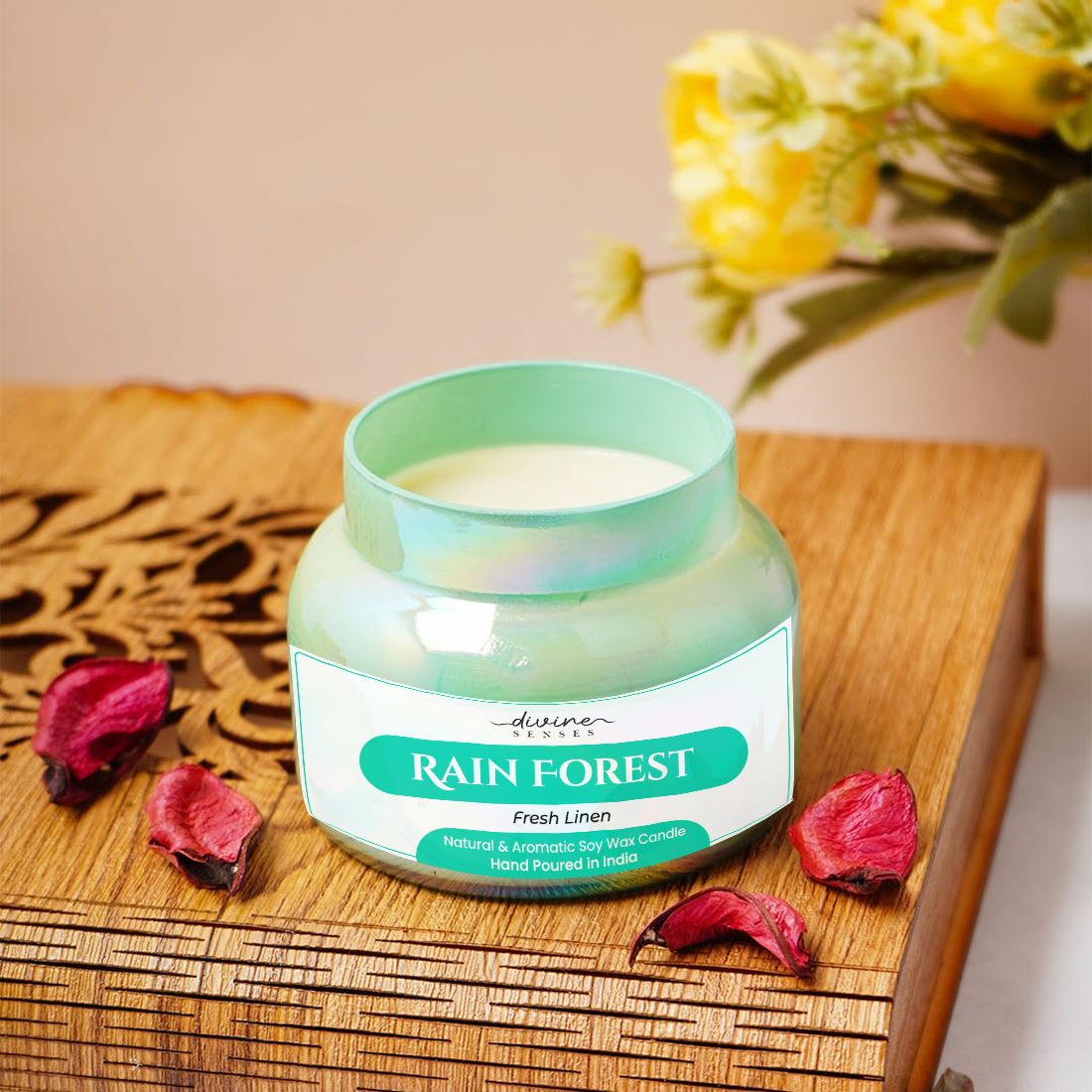 Fresh Linen Natural & Aromatic Soy Wax Candle for Home Decor