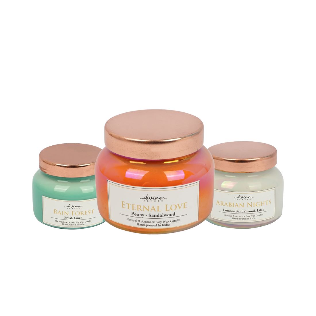 Eternal Love, Rainforest, Arabian Nights Scented Candle Jar