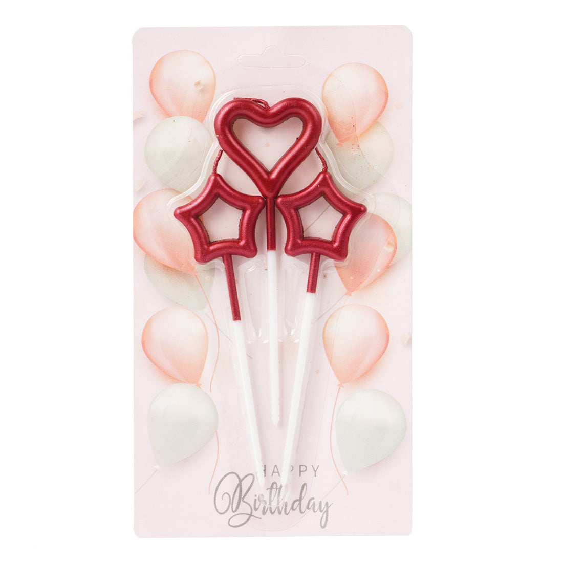 Pink-Plated Love Pentagram 3-Pack