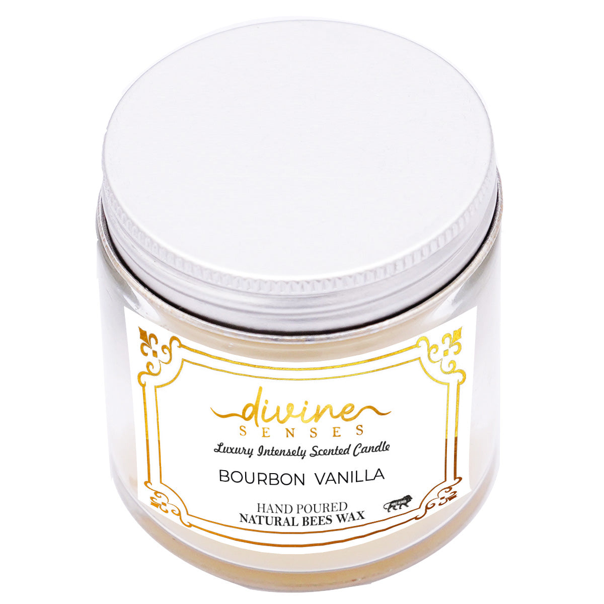 Bourbon Vanilla Natural Organic Beeswax Intensely Scented Candle