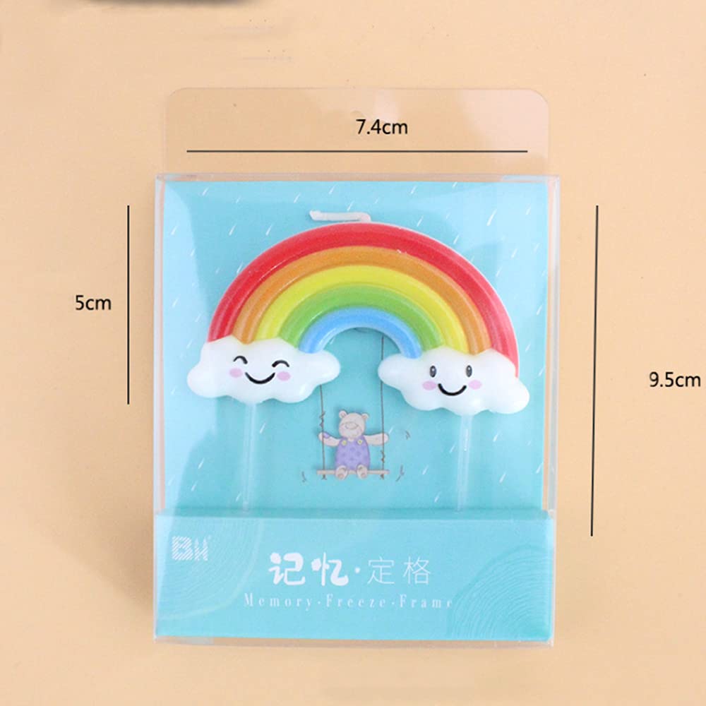Colorful Rainbow Birthday Candle