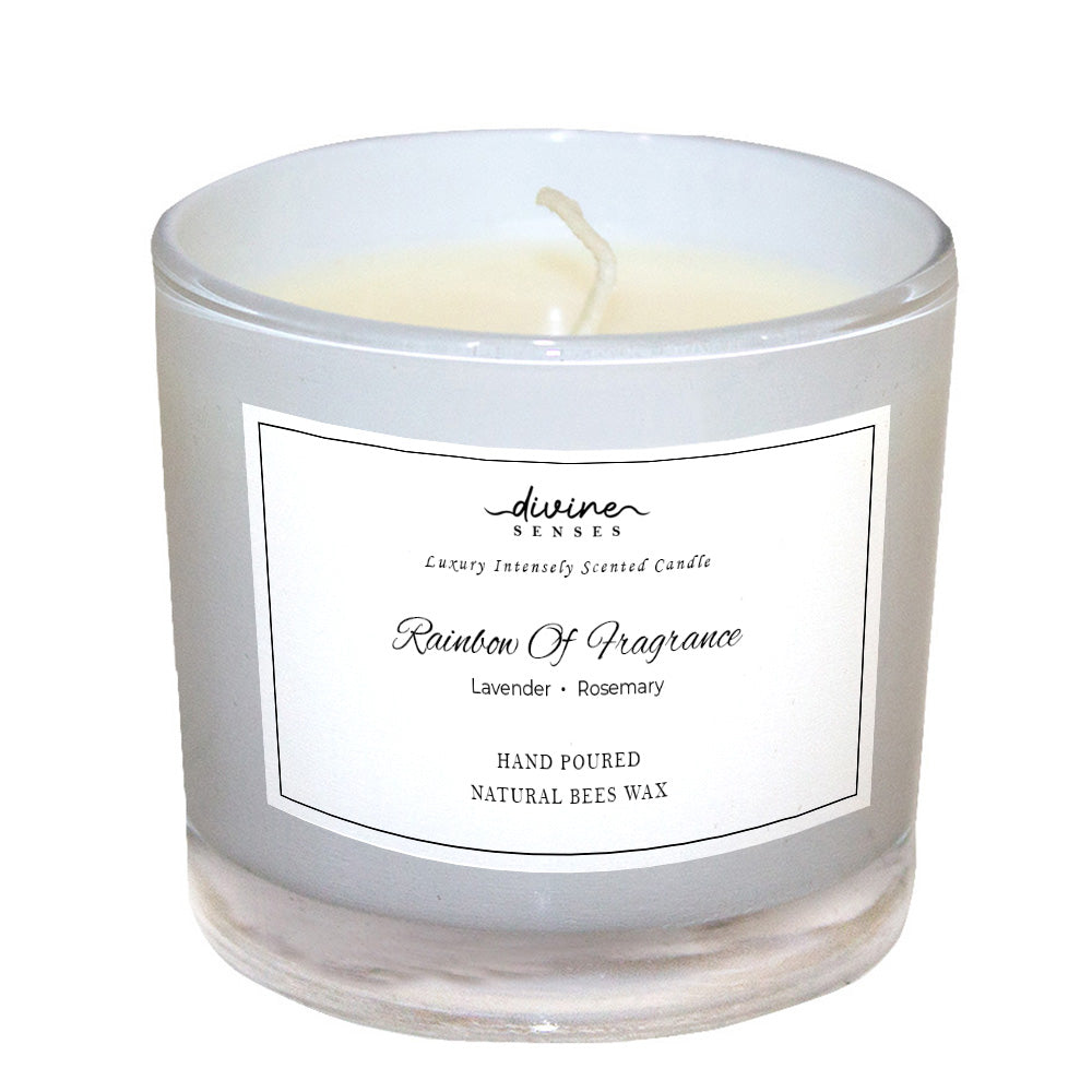 Organic Lavender & Rosemary Glass Jar Scented Candle