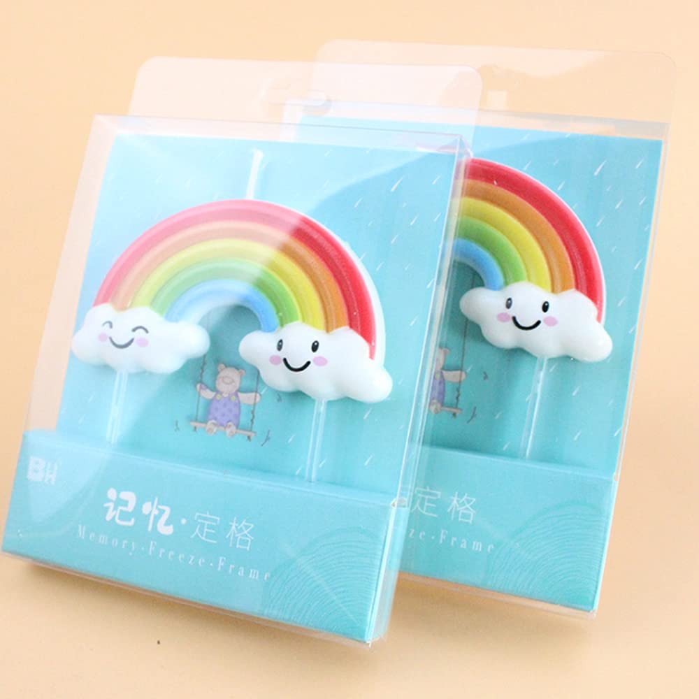 Colorful Rainbow Birthday Candle