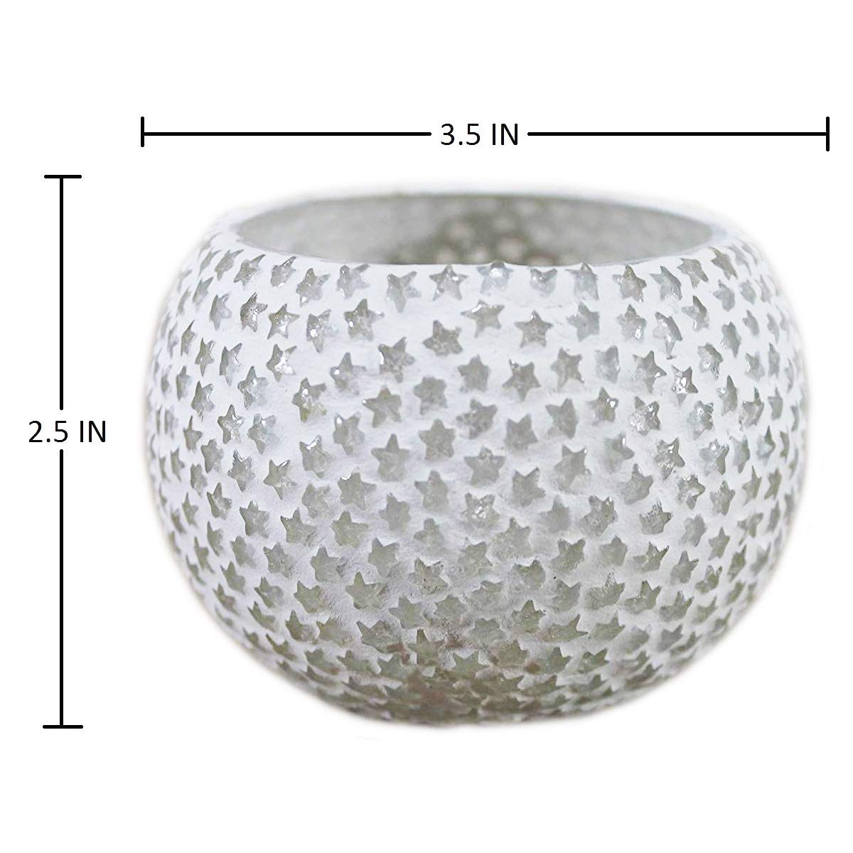 Mosaic Glass Tealight Candle Holder (Pack of 2)Multi-Stars