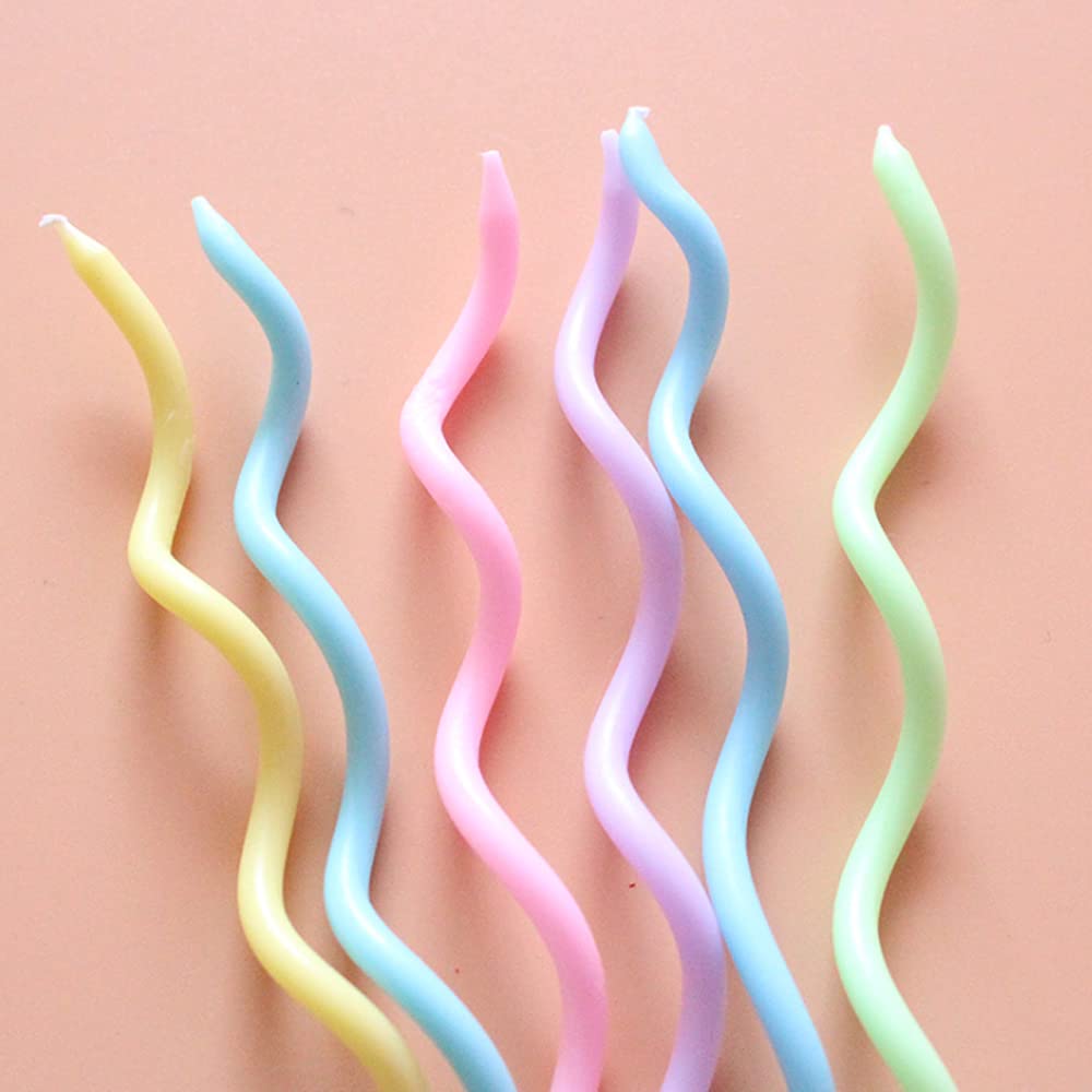 Colorful Spiral Birthday Candle (Set of 6)