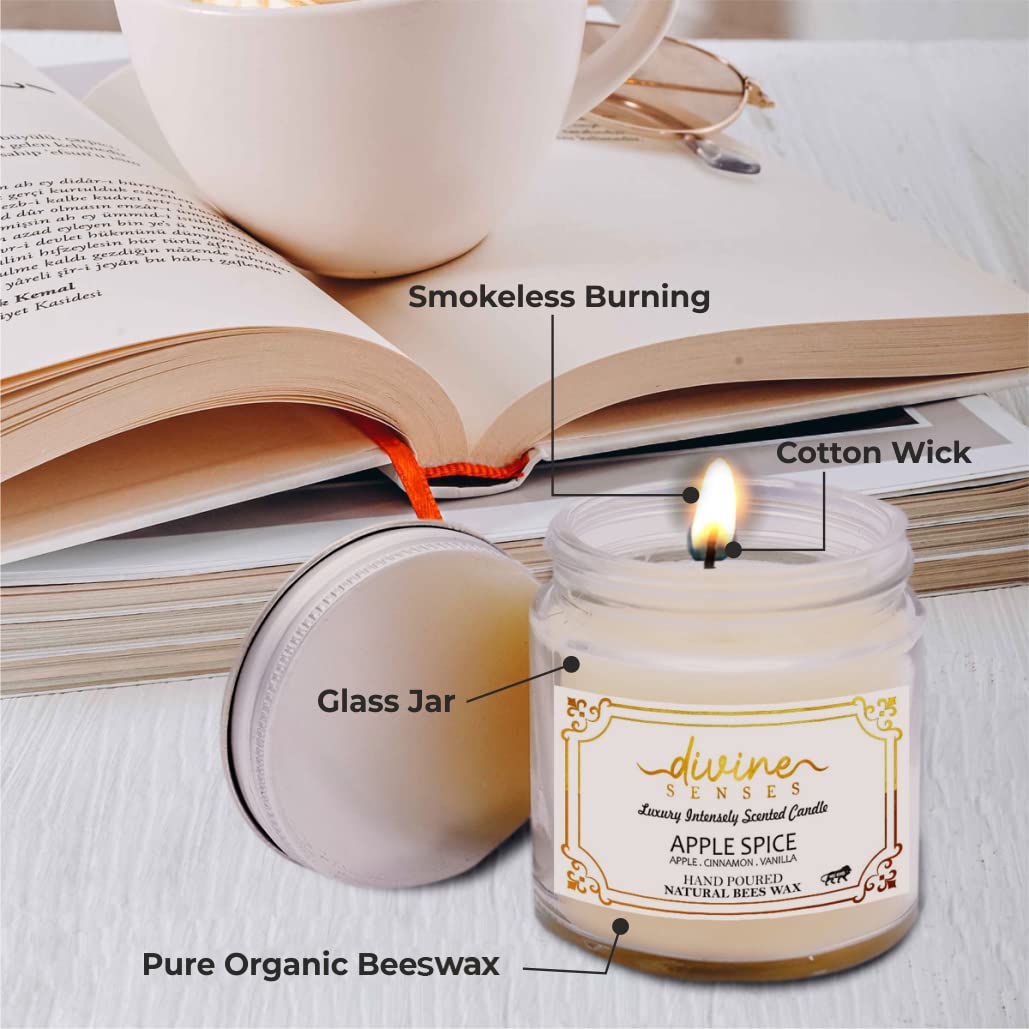 Bourbon Vanilla Natural Organic Beeswax Intensely Scented Candle