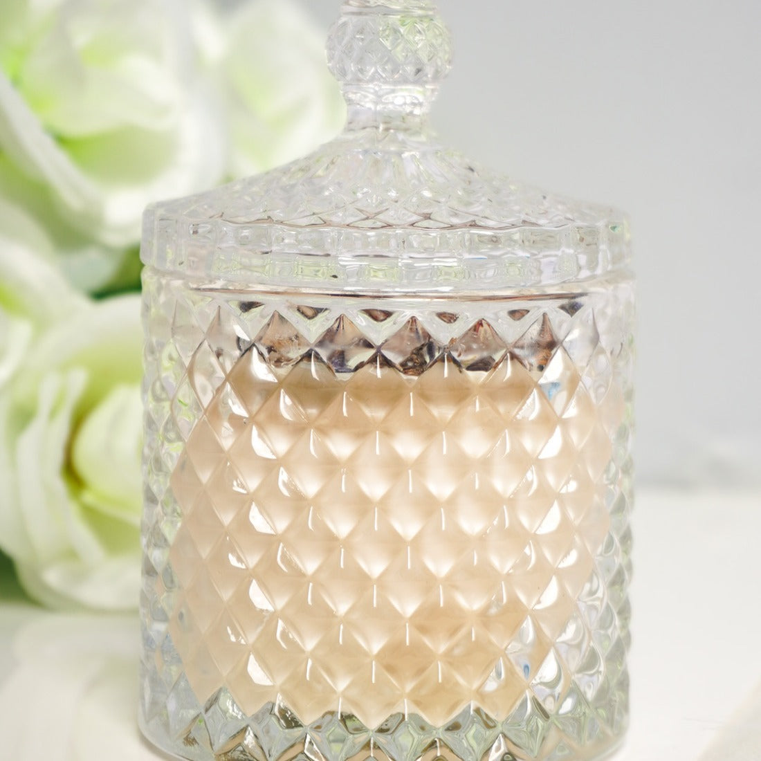 Divine Senses White Diamond Crystal Jar Candle