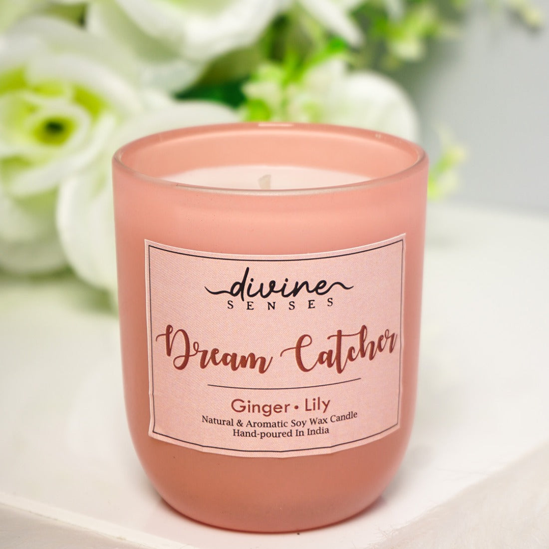 Ginger Lily Pink Frosted Jar Candle