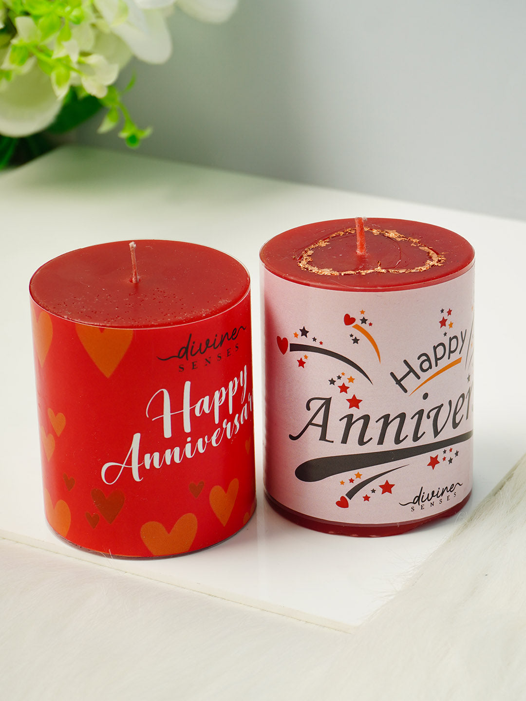 Red Candle with Personalized Message