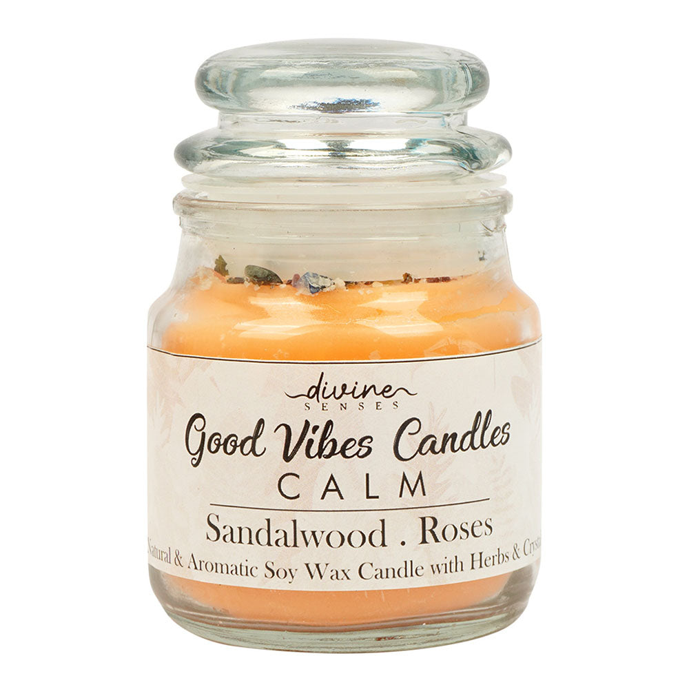 Good Vibes  Candle (Calm) Sandalwood and Roses