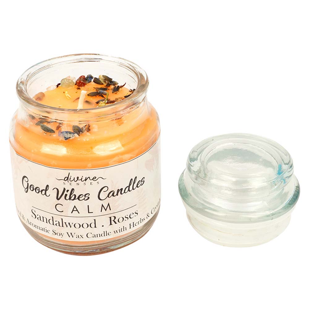 Good Vibes  Candle (Calm) Sandalwood and Roses