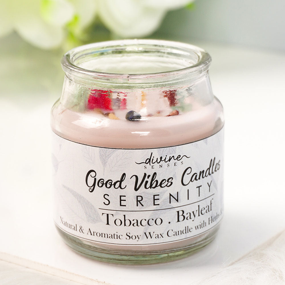 Good Vibes  Candles  (Serenity) Tobacco and Bay Leaf