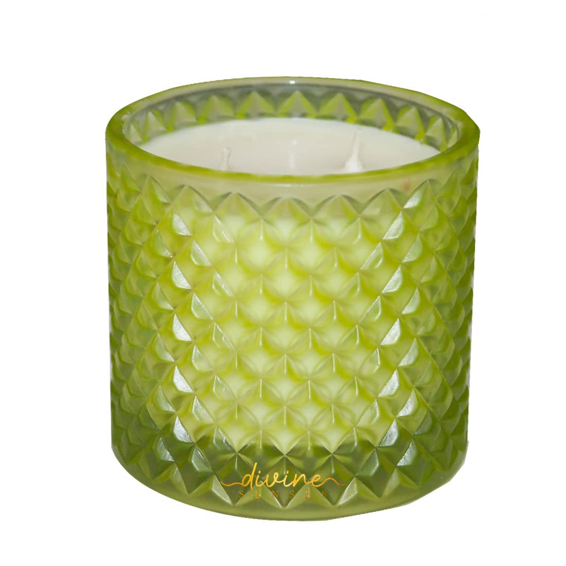 Lavender Rosemary Diamond Crystal Luxury Jar Candle (Green)