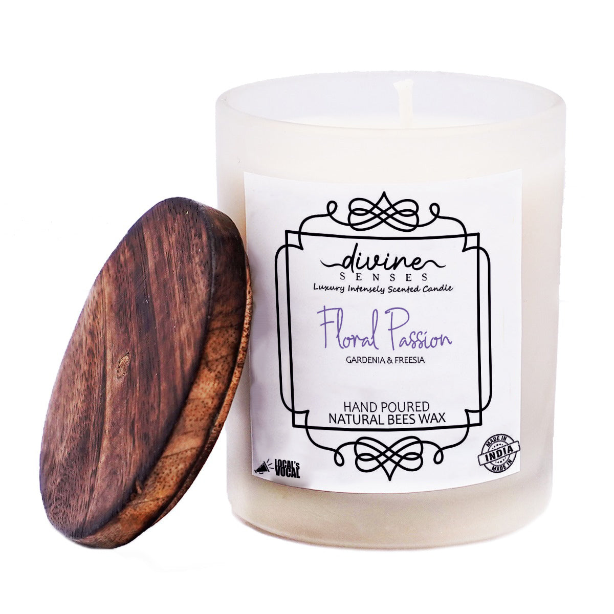 Gardenia & Freesia Intensely Scented Natural Beeswax Candle