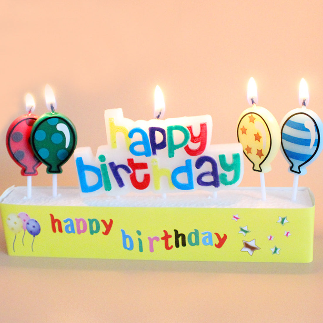 Happy Birthday Colorful Birthday Candle