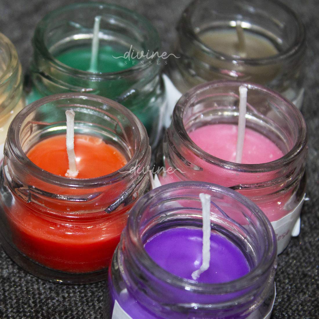 Exotic Scented Wax Mini Jar Candles - Pack of 6