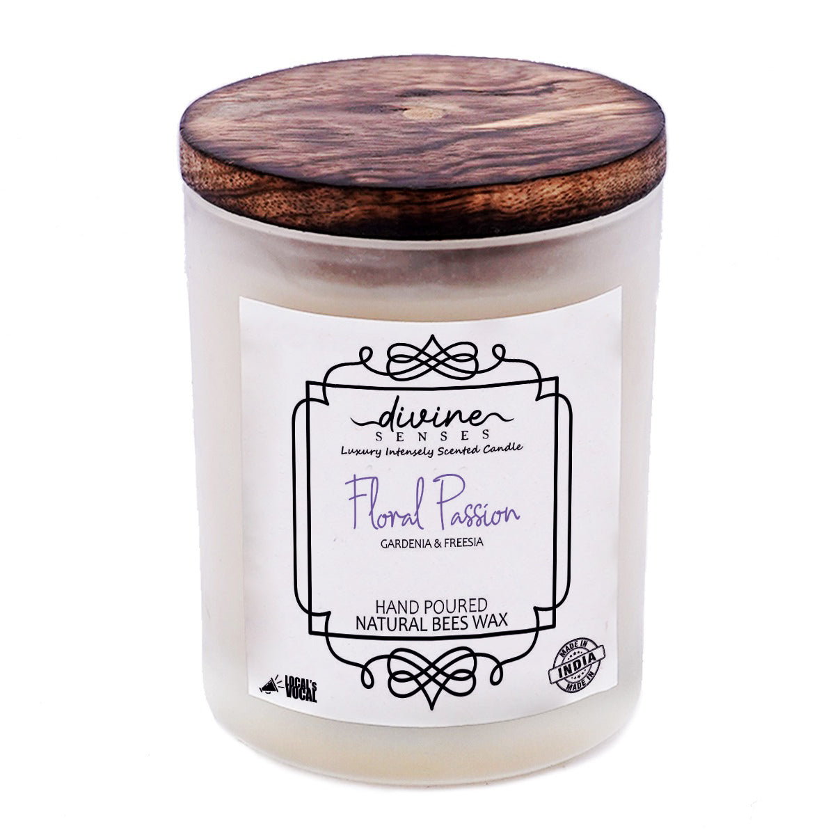 Gardenia & Freesia Intensely Scented Natural Beeswax Candle